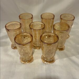 Vintage Floragold Louisa Glass Water Glasses